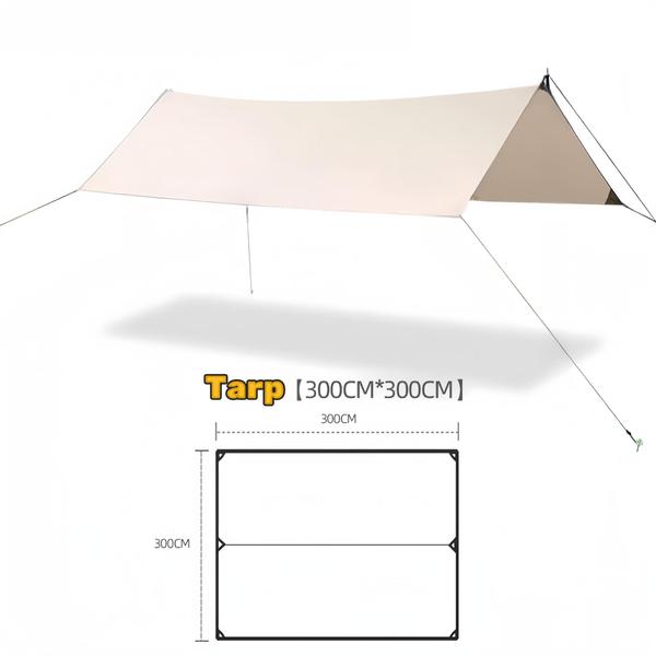 Imagem de Lona de acampamento Fay Bless Rain Fly Waterproof 3x3m com acesso.