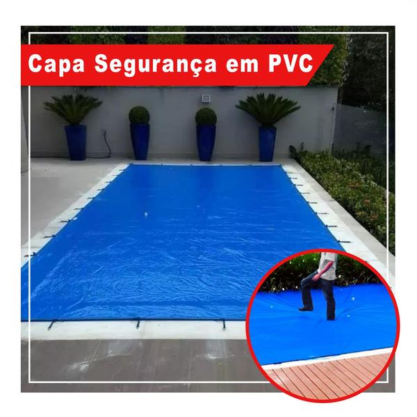 Imagem de Lona De Segurança E Proteção Para Piscina Acqua Azul 6,5x3,5 Metros