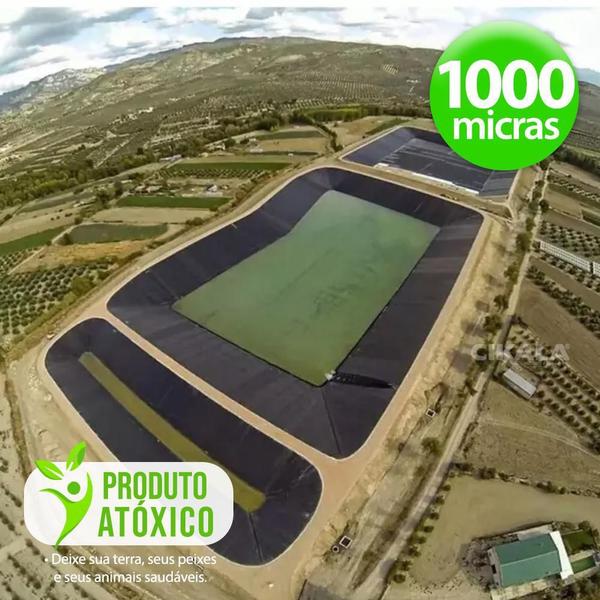 Imagem de Lona Geomembrana 5x2 Metros em Pvc Expansível Espessura 1 Mm Confeccionada M²