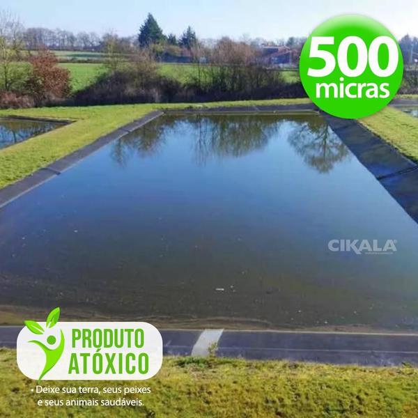 Imagem de Lona Geomembrana 6x3 Metros em Pvc Expansível Espessura 500 Micras Confeccionada em M²