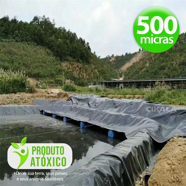 Imagem de Lona Geomembrana 6x4 Metros em Pvc Expansível Espessura 500 Micras Confeccionada em M²