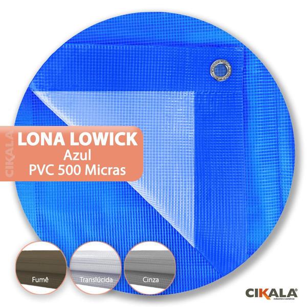 Imagem de Lona Lowick Translucida Azul 3.5x2 Metros 500 Micras Para Coberturas em Geral Áreas Terraços Eventos