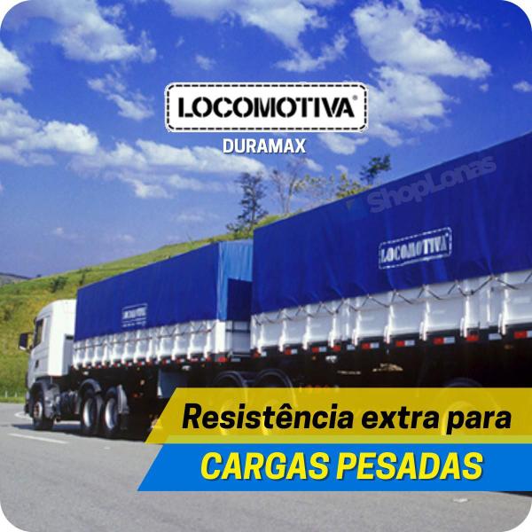 Imagem de Lona Para Caminhão Locomotiva Pvc Azul/Preto Com Argola 3,5x3m