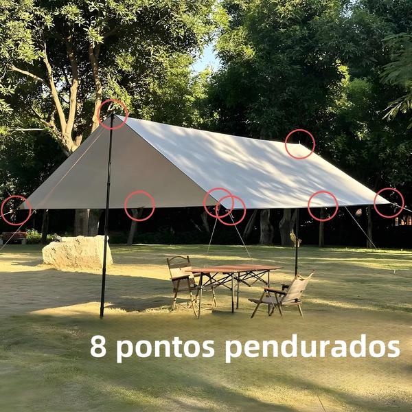 Imagem de Lona para Camping à Prova D'Água e Ultraleve - Tenda, Guarda-Sol e Toldo para Jardim e Praia