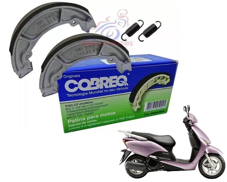 Imagem de Lona Patim Freio Cobreq 0302CP Cg Titan Fan 125 150 160 Cargo Start Cbx 250 Twister Cb 300 Pcx 150 Lead 110 - 10 Peças