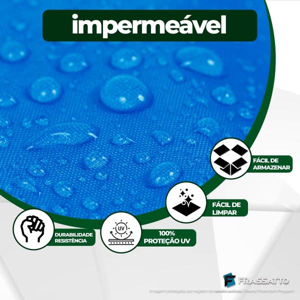 Imagem de Lona Plastica Azul 3x6 Impermeável Caminhão Carreteiro Cobertura Piscina 75g 6x3