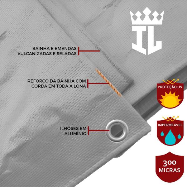 Imagem de Lona Plástica Cobertura 11x5 Impermeável 300 Micras 5x11