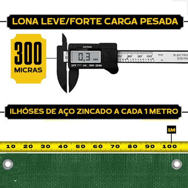 Imagem de Lona Plástica Impermeável 300 Micras 4x4 Várias Cores