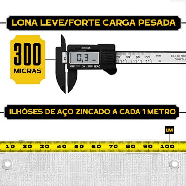 Imagem de Lona Plástica Impermeável 300 Micras 5x5 Várias Cores