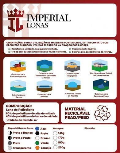 Imagem de Lona Plástica Para Cobertura 300 Micras 6x3 Impermeável 3x6