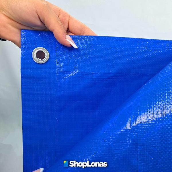 Lona Polietileno Azul Shoplonas310 - 5,5x4m Imagem de Lona Polietileno Azul Shoplonas310 - 5,5x4m