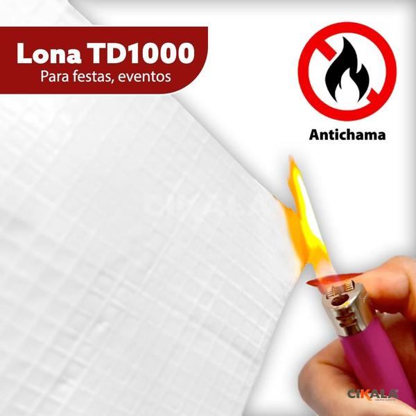 Imagem de Lona Td1000 Branca 5.5x2.5 Metros Blackout Espessura 500 Micras Vinil Multiuso