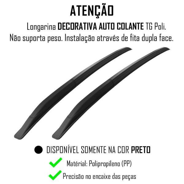 Imagem de Longarina de Teto Decorativo Universal Slim TG Poli 1,35 metros - Preto