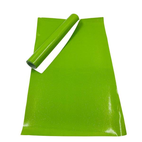 Imagem de Lonita Verde Limão Glitter 40x24cm 1un Manta Artesanato Laço Chinelo