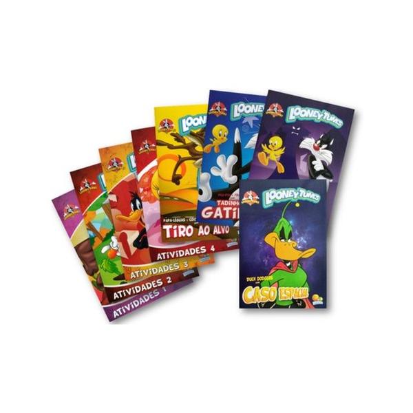 Imagem de Looney tunes - kit com 8 livros - leitura e atividades