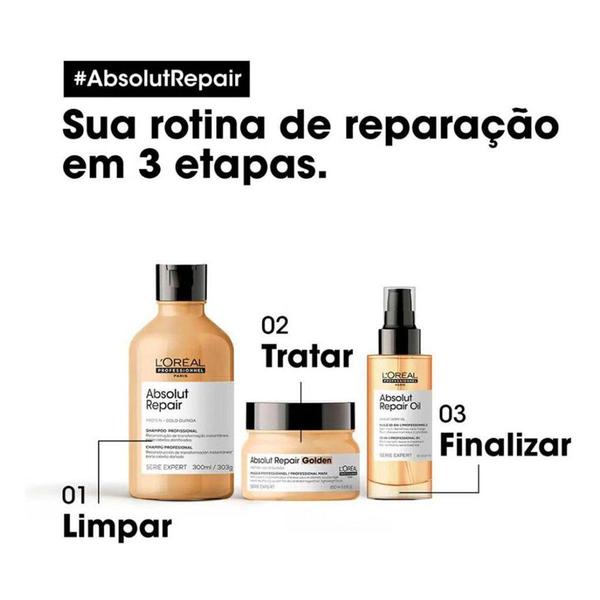 Imagem de LOréal Professionnel Absolut Repair Gold Quinoa Óleo Reparador 10in1 para cabelos finos e ressecado