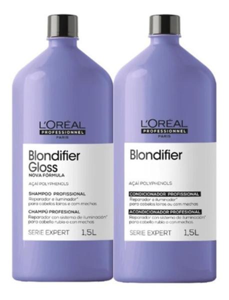 Imagem de Loreal Professionnel Kit Shampoo+cond Blondifier Gloss 1,5l