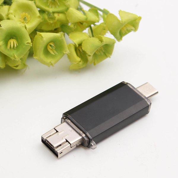 Imagem de LOTE 3 en 1 64GB USB 2.0Type-CMicro Flash Memory Negro 64GB