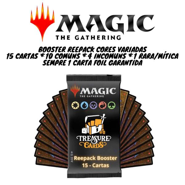 Imagem de Lote cartas Magic Booster Reepack com 15 Cartas Cor A Sua Escolha - Cores Variadas