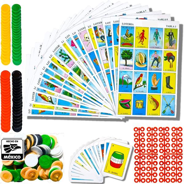 Imagem de Loteria Mexican Bingo Game Cuitáxi com 100 fichas para 20 jogadores