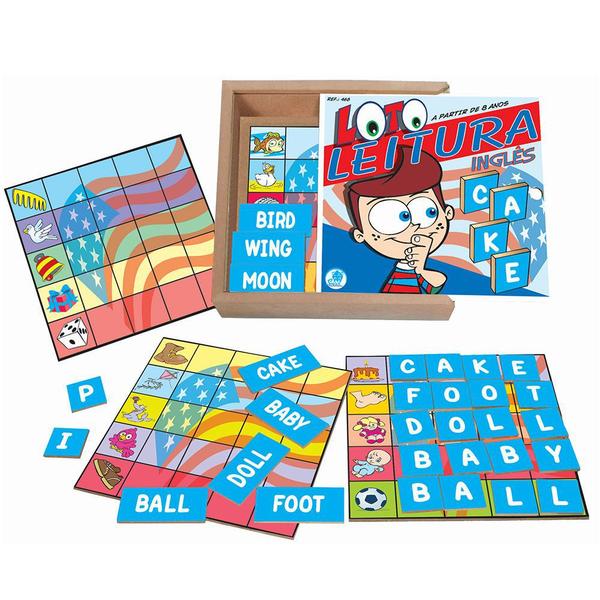 Imagem de Loto Leitura Inglês Brinquedo Infantil Educativo