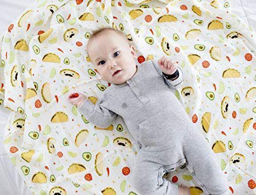 Imagem de Loulou Lollipop Soft Baby Swaddle Blanket Muslin Wrap Recebendo Cobertor para Recém-Nascido para Criança Menina e Menino, Grande 47" por 47" - Taco