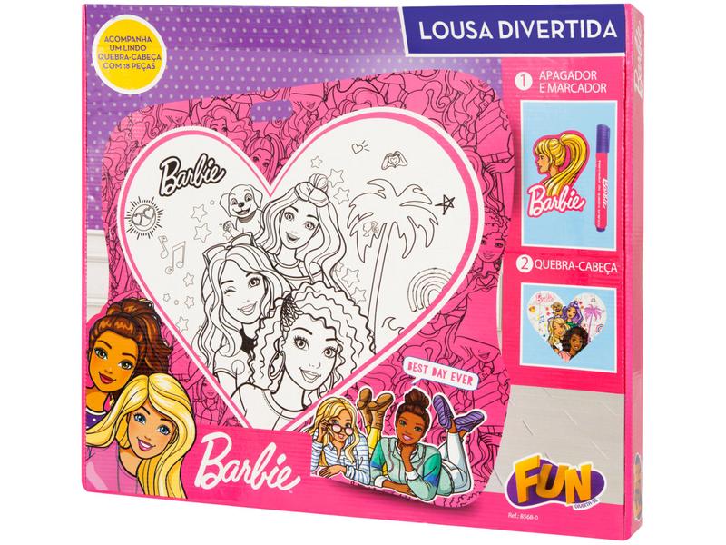 Lousa Branca Infantil Barbie Divertida - Fun Imagem de Lousa Branca Infantil Barbie Divertida