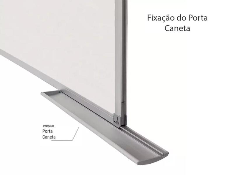 Imagem de Lousa de Fórmica Quadro Branco Luxo 0,90 X 0,60 C/ Manual E Kit