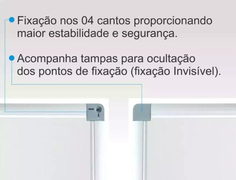 Imagem de Lousa de Fórmica Quadro Branco Luxo 3,00 X 1,20 C/ Manual E Kit