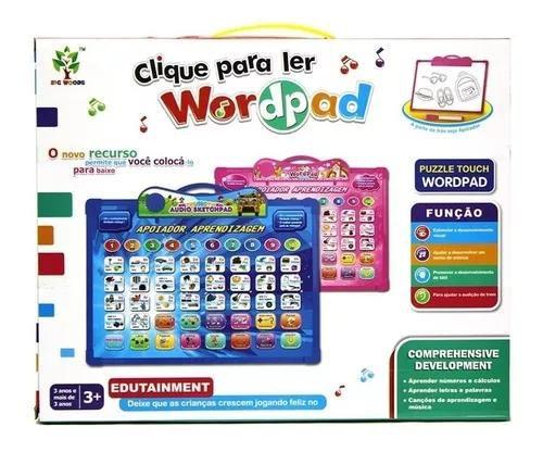 Imagem de Lousa Didática Educativa Infantil Clique Para Ler Wordpad A