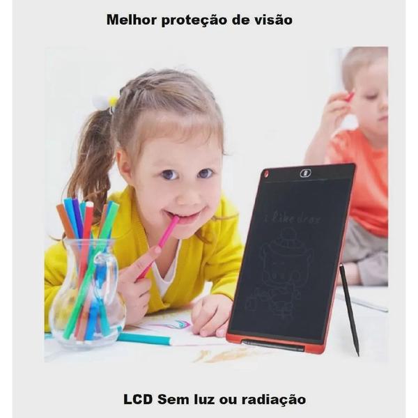 Imagem de Lousa Digital 12 Plg LCD Tablete Infantil Para Escrever  E Desenhar