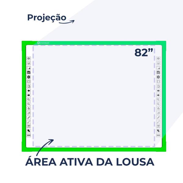 Imagem de Lousa digital unionboard color verde 82 polegadas