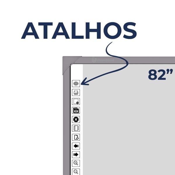 Imagem de Lousa eletronica unionboard color cinza 82 polegadas