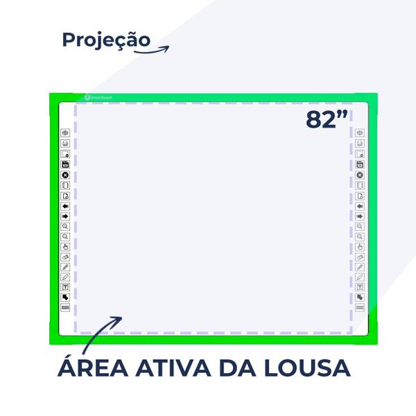 Imagem de Lousa eletronica unionboard color verde 82 polegadas