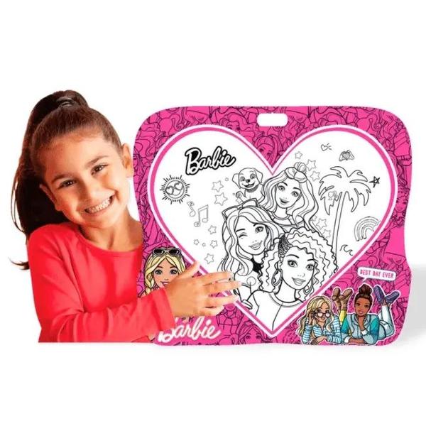 Lousa Infantil Em Madeira Barbie Fun Imagem de Lousa Infantil Em Madeira Barbie Fun