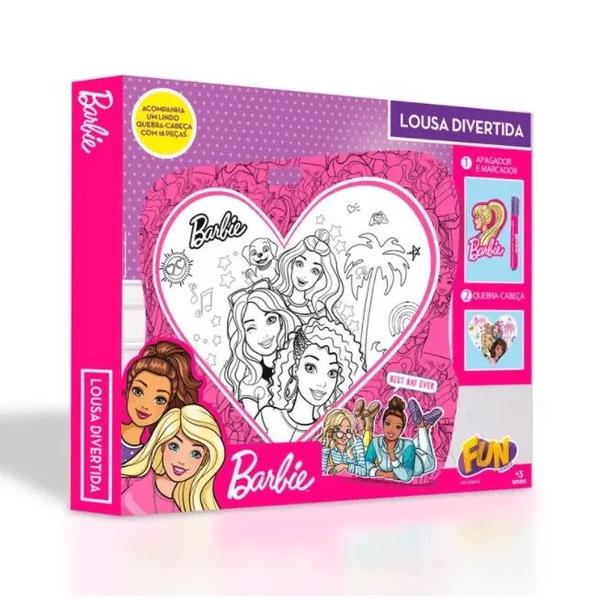 Lousa Infantil Em Madeira Barbie Fun Imagem de Lousa Infantil Em Madeira Barbie Fun