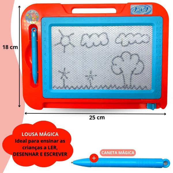 Imagem de Lousa Magica Infantil C Caneta Magnética Quadro Escrita 25cm