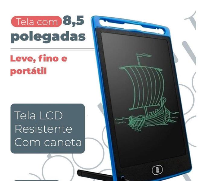 Imagem de Lousa Mágica Infantil Colorida Digital LCD de 8,5 polegadas Tablet Para Desenhar e Escrever