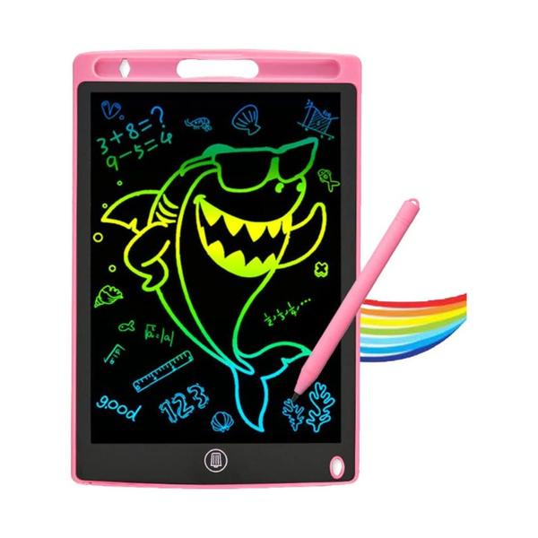 Imagem de Lousa Mágica Infantil Digital Tablet Escrita Colorida Para Desenho Criança LCD 10" (Preto)