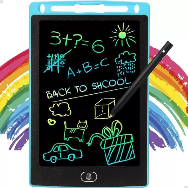Lousa Mágica Infantil Lcd 12 Tablet Escrever Desenhar Color - Exbom Imagem de Lousa Mágica Infantil Lcd 12 Tablet Escrever Desenhar Color
