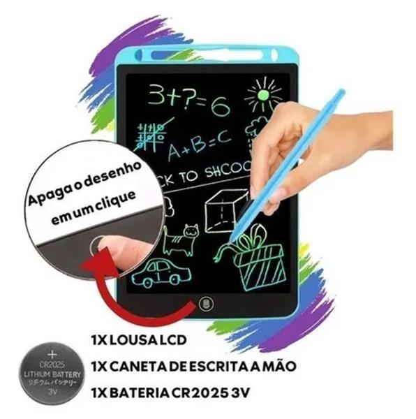 Imagem de Lousa Mágica Infantil Tela Lcd Tablet De Escrever E Desenhar 8,5