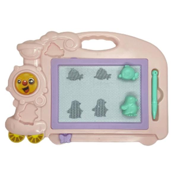 Imagem de Lousa Mágica Magnetica Infantil Com Caneta+2Carimbos 35x26cm