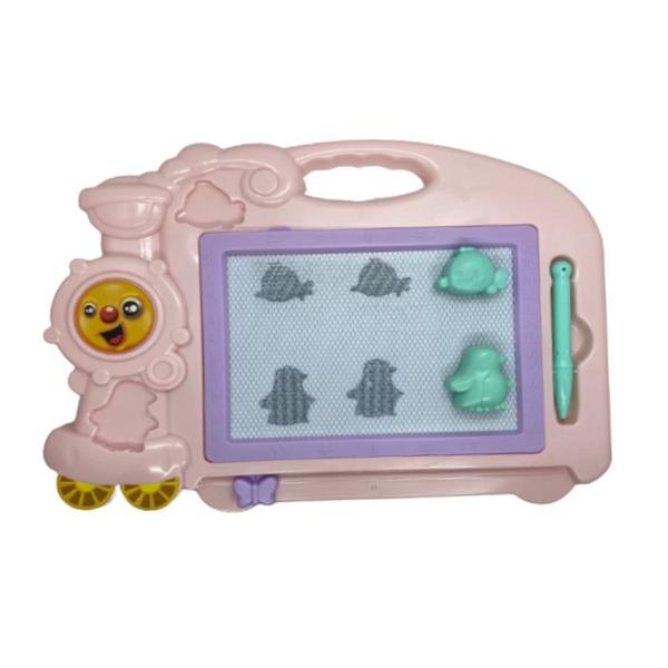 Imagem de Lousa Mágica Magnetica Infantil Com Caneta+2Carimbos 35x26cm