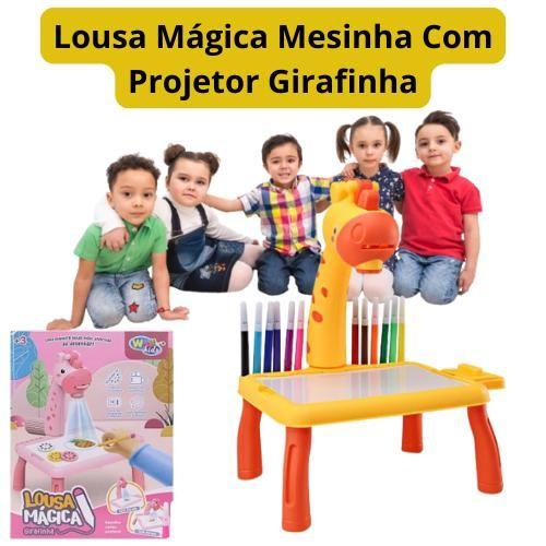 Imagem de Lousa Mágica Mesinha Com Projetor Girafinha - Amarela