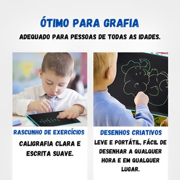 Imagem de Lousa Mágica Preto Infantil 12 Polegadas Lcd Digital Tablet