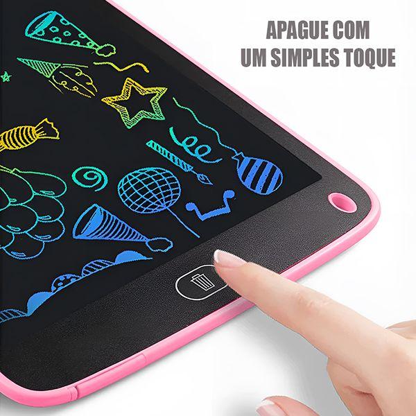 Lousa Mágica Tablet LCD Rosa de 10" Lousa Mágica com Botão de Apagar Desenhar e Anotar - DRAIK Imagem de Lousa Mágica Tablet LCD Rosa de 10" Lousa Mágica com Botão de Apagar Desenhar e Anotar