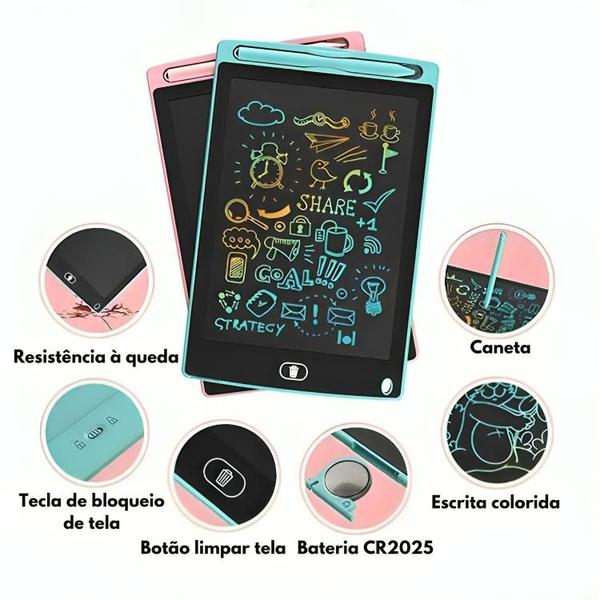 Imagem de Lousa Mágica Tela Lcd Tablet Infantil De Escrever E Desenhar