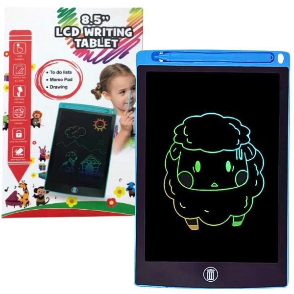 Imagem de Lousa Mágica Tela Lcd Tablet Infantil Escrever Desenhar Azul Claro Castela