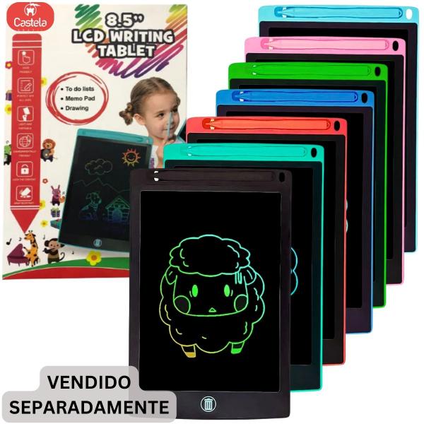 Imagem de Lousa Mágica Tela Lcd Tablet Infantil Escrever Desenhar Preto Castela