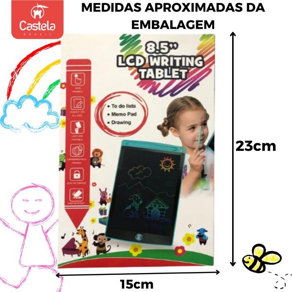 Imagem de Lousa Mágica Tela Lcd Tablet Infantil Escrever Desenhar Rosa Castela